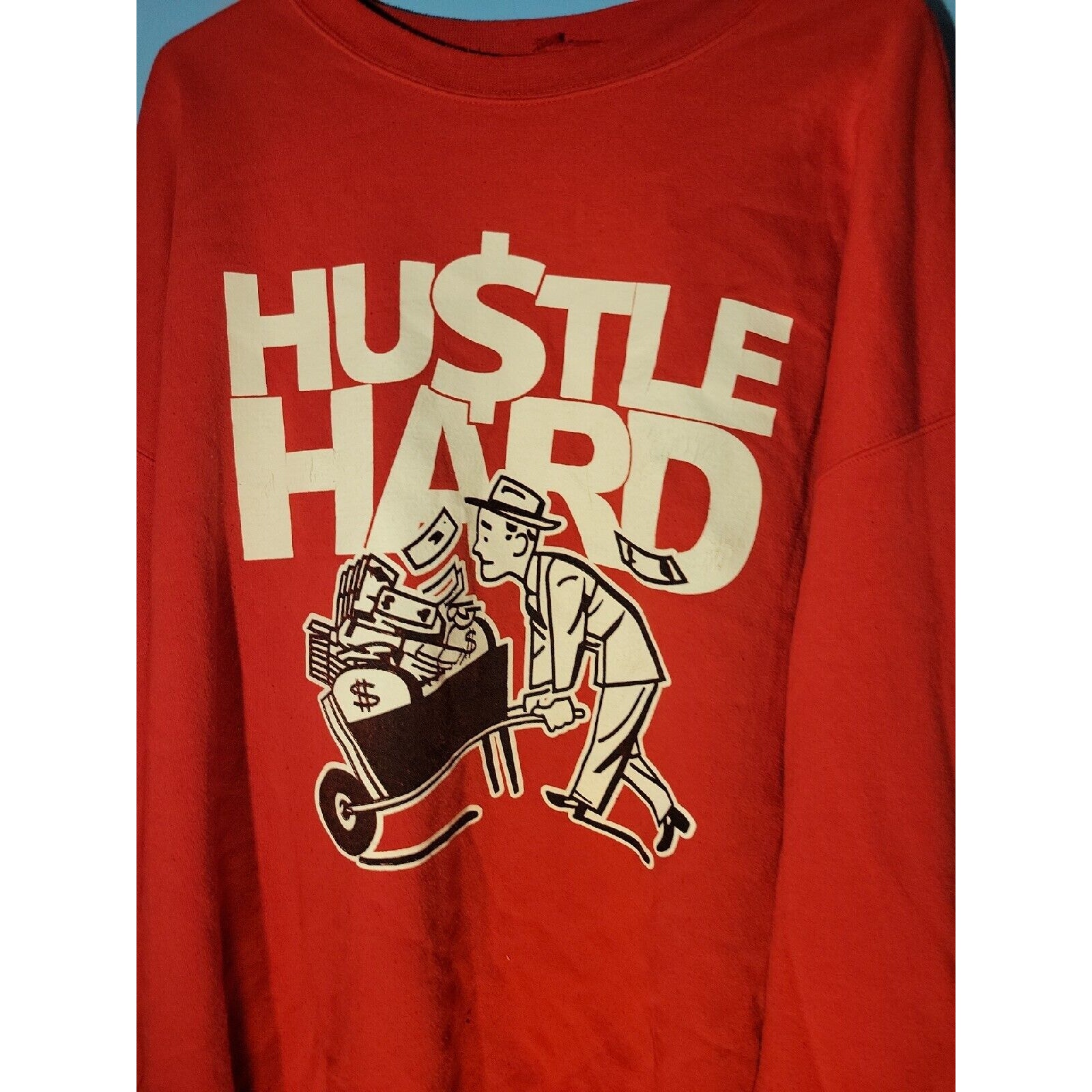 Rare Champion Hustle Hard Mens 2xl Pullover Sweatshirt Rare Champion Hustle Hard Mens 2xl Pullover Sweatshirt